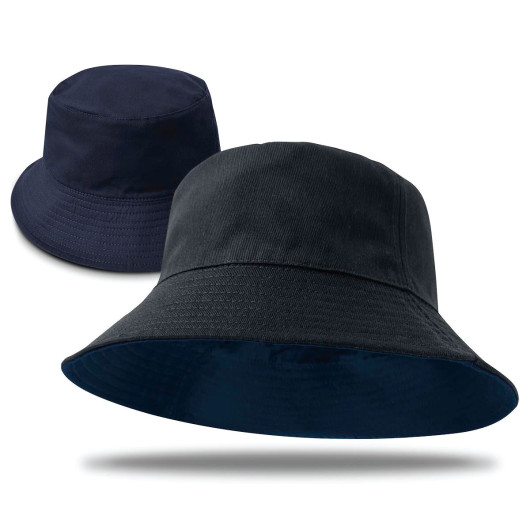 Reversible School Bucket Hats Black Navy